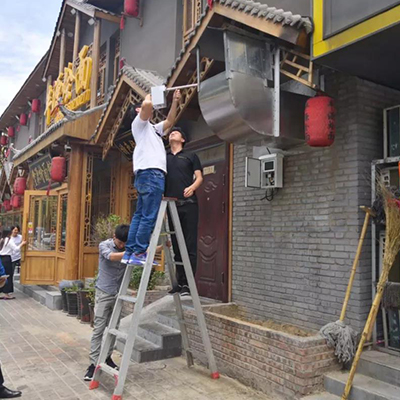路博環保自產油煙檢測儀深入一線為客戶服務！