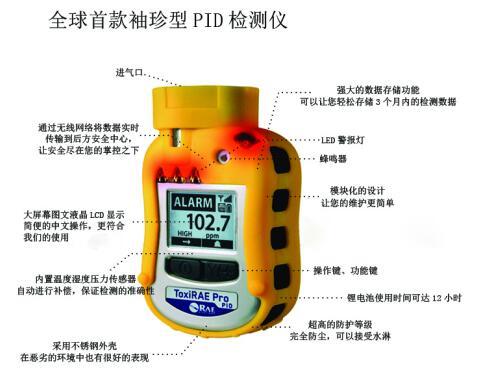 美國華瑞ToxiRAE Pro PID 個人用VOC檢測儀PGM-1800 美國華瑞ToxiRAE Pro PID 個人用VOC檢測儀PGM-1800