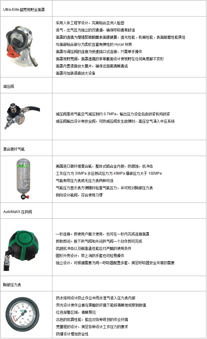 美國梅思安 BD2100自給式空氣呼吸器