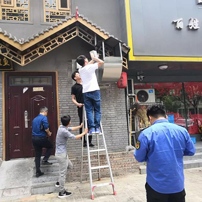 路博環保自產油煙檢測儀深入一線為客戶服務！